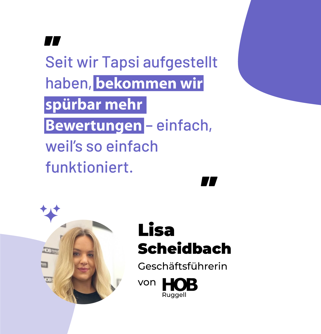 Tapsi Bewertungskarte
