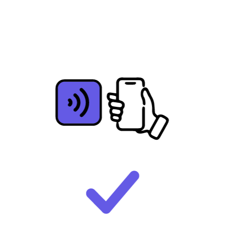 Einfach Handy an Tapsi halten und bewerten