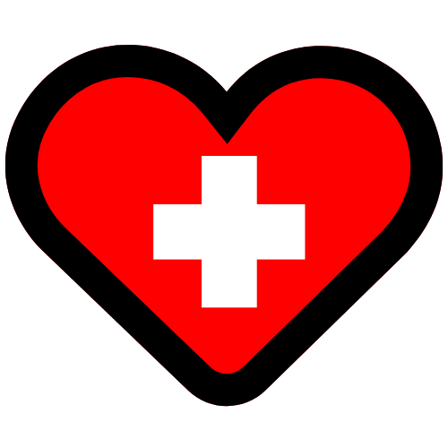 Schweizer Flagge in Herzform